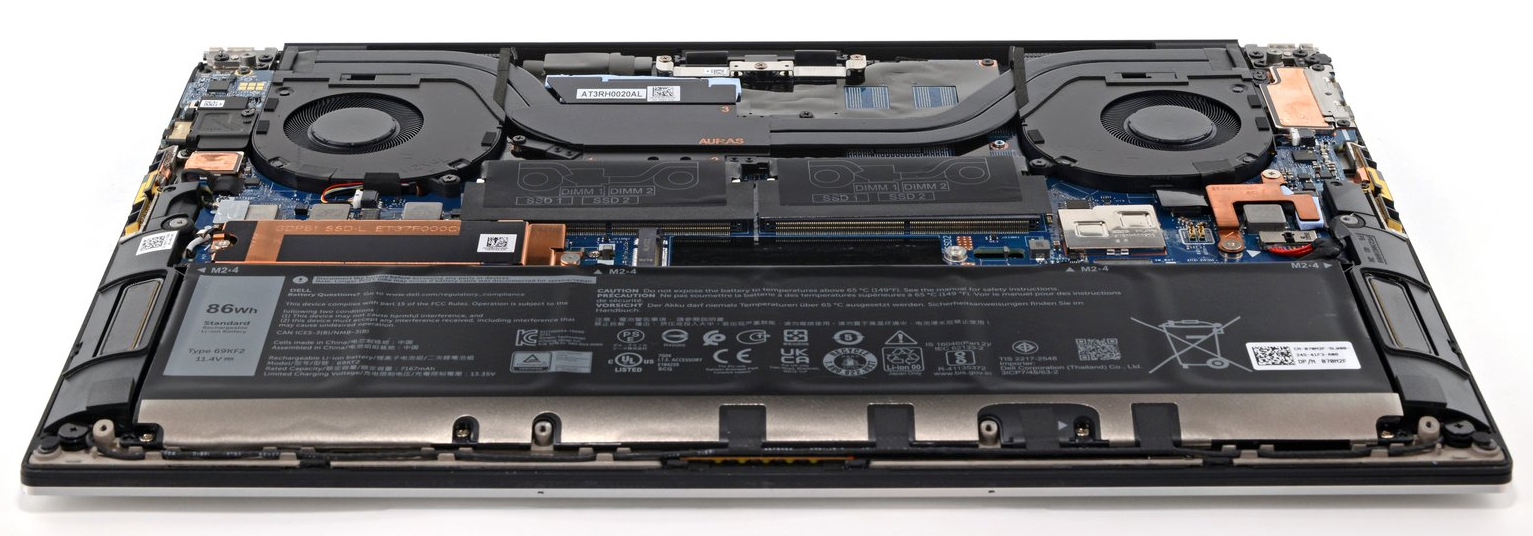 Internal Photo of Dell XPS 15 9520 Precision 5570 CPU Fan original 0594WG (XPS 15 9520)